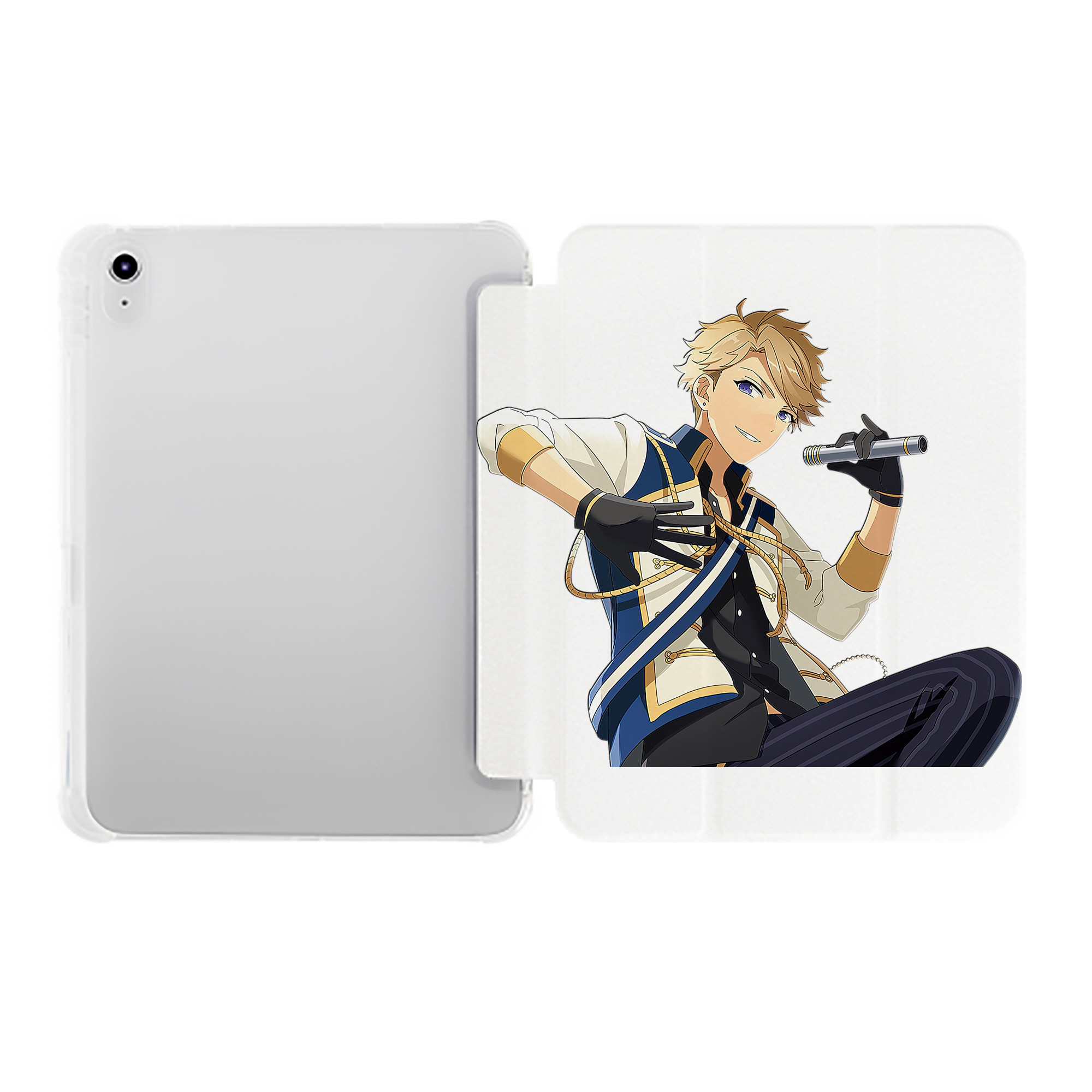 （画像用） あんさんぶるスターズ! Ensemble Stars IPad ケース ペン収納付き 三つ折りスタンド PUレザー×シリコン 対応機種9.5/10.5/10.9インチ
